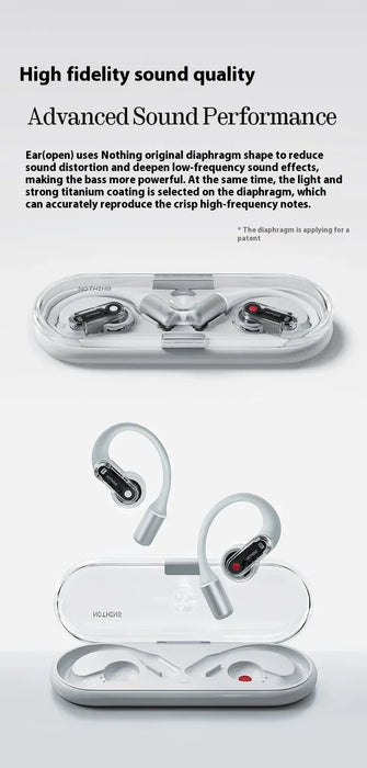 Nothing Ear Open Earphone Wireless Bluetooth Headset Hifi Sound Stereo Noise Reduction Long Battery Life Customize   Headset