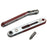 Biaxial front/reverse multifunctional screwdriver - combines an elbow flat-head wrench, cross and slotted heads.