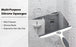 Shower Squeegee for Glass Doors & Walls - 10" Squeegee with Adhesive Hook - Pack of 2/Gray