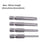 4pcs Flat Head Screwdriver Bits 50mm Long Magnetic Tip Slotted Screwdriver Bits 3-6mmS2 Steel 1/4 Inch Shank Flat Head Bits