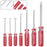 1.5-6mm Hexagon Screwdriver Set Flat Head Hex Magnetic Repair Home Repairing Tool Steel Screw Driver Locked Screws Silver Red