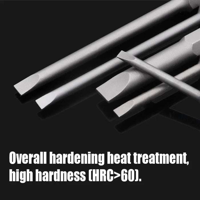 1PCS 50/75/100/150mm Electric Flat Head Slotted Screwdriver Bit SL2-SL6 Strong Magnetic Batch Head Hex Shank Impact Screw Driver