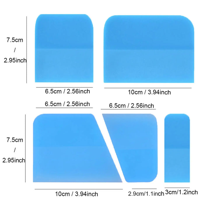 5Pcs Generic PPF Squeegees Accessories for Mirror Paint Protection Film Car Squeegee Window Tint Tool TPU Coating Scraper