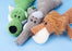 Plush Cartoon Puppy Dog Toys Pet Dog Chew Squeak Toys for Small Dogs Teeth Grinding Cleaning Are Not Easily Deformed Pet Toys