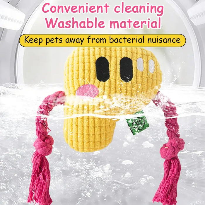 Squeak Plush Dog Toys For Small & Medium Breeds, Chew Resistant Rope To Keep Them Busy For Puppy Teething Chewing