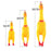 Squeaky Screaming Chicken Dog Toy 1pc Pet Squeaker Chew Toys Funny Molar Chew Rubber Toy in Sizes S M L for Small to Large Dogs