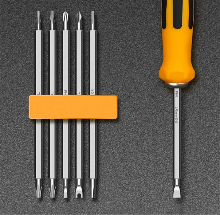 12 In 1 Magnetic Screwdriver Set Cross Flat Shaped Screwdriver Head Multifunctional Precision Handheld Maintenance Tool