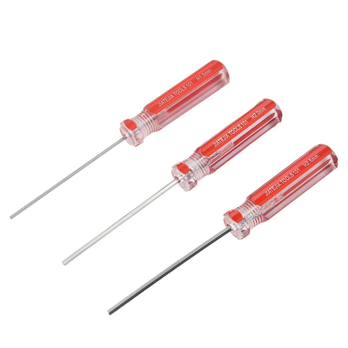 1Pc Hexagon Screwdriver 1.5 /2 /2.5 /3 /4 /5 /6 Mm Flat Head Hex Shank Magnetic Screwdriver Steel Hand Manual Precision Tool