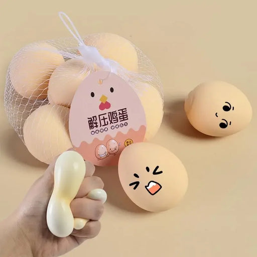 Egg Squeeze Toys - Smart Educational Toy for Young People, Funny Vent Egg, Squishy Stress Reliever, Decompression Ball Gift