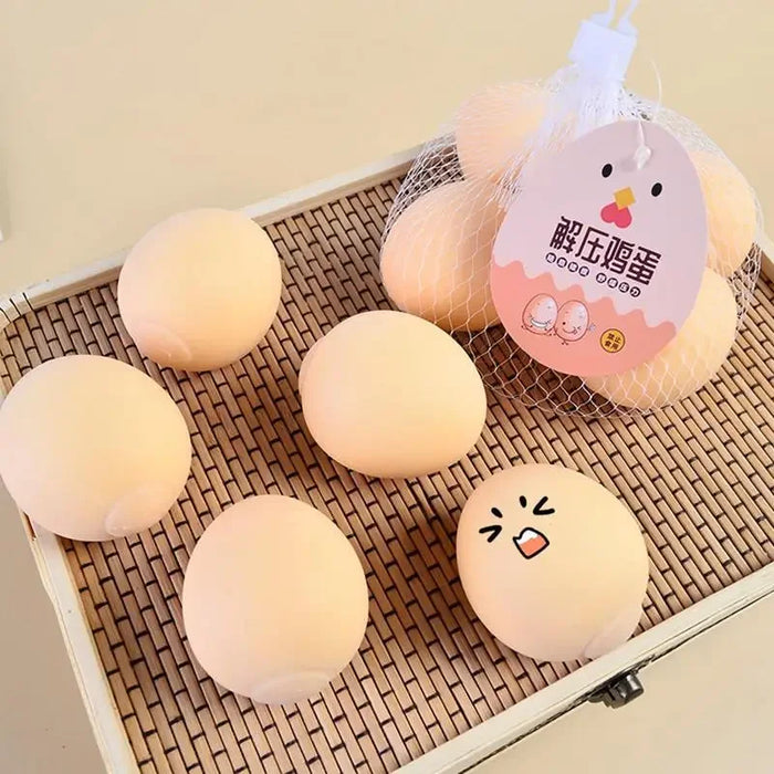 Egg Squeeze Toys - Smart Educational Toy for Young People, Funny Vent Egg, Squishy Stress Reliever, Decompression Ball Gift