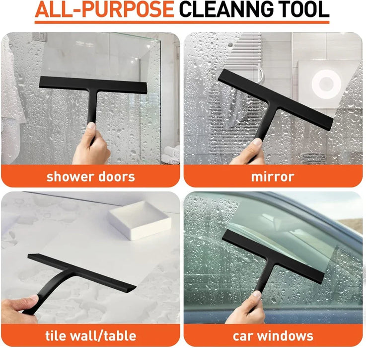 Silicone Squeegee Streak Free Cleaning Shower Squeegee For Glass Bathroom Shower Doors Mirrors Tiles Car Windows