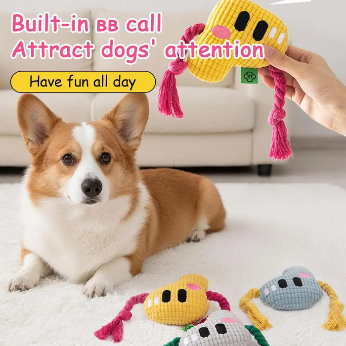 Squeak Plush Dog Toys For Small & Medium Breeds, Chew Resistant Rope To Keep Them Busy For Puppy Teething Chewing