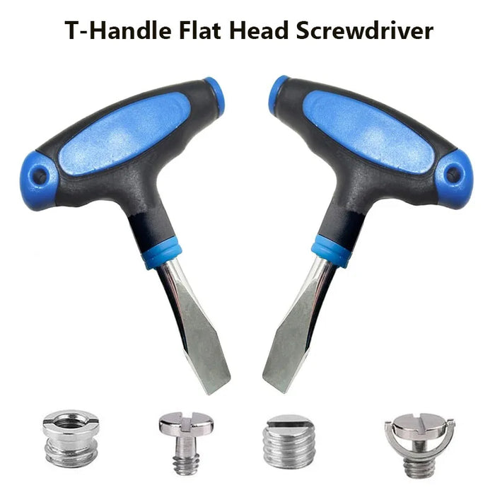 1PCS T Handle Flat Head Screwdriver for T Handle Slotted Screwdriver for Slotted Screw Used on Quick Release Plate Hand Tools