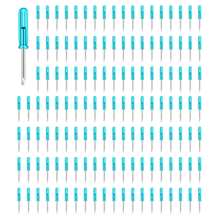 WCS-200PCS Mini Slotted Screwdriver, 2.0Mm Flat Head 45Mm Length For Small Appliances Repair