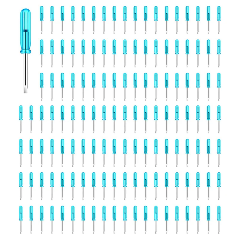 WCS-200PCS Mini Slotted Screwdriver, 2.0Mm Flat Head 45Mm Length For Small Appliances Repair