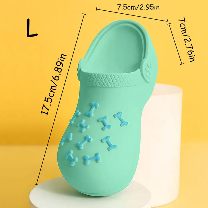 Dog Squeaky Latex Slipper Toy, Chew-Resistant Puppy Self-Play Toy for Boredom Relief, Pet Dog Chewing Supplies