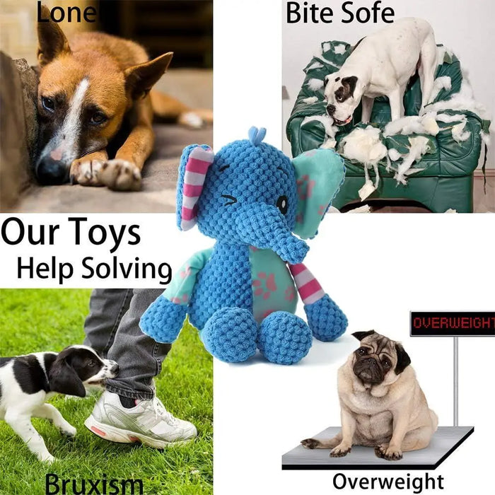New Plush Animals Squeaky Dog Toy Interactive Squeeze Puppy Chew Toy Sound Soft Dog Squeaky Toy Small Medium Large Dogs