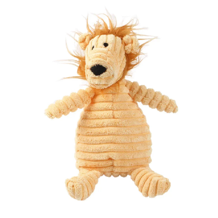 Squeaky Chew Bite - Resistant Animal Shape Plush Toy for Small Dogs, Pet Puppy Corduroy Dog Toys, Pets Accessories Supplies