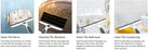 Shower Squeegee for Glass Doors & Walls - 10" Squeegee with Adhesive Hook - Pack of 2/Gray