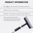 SEAMETAL 1pc Squeegee Car Window Cleaner 2 in 1 Retractable Pole Cleaning Window Brush Glass Squeegee for Car Cleaning Tools