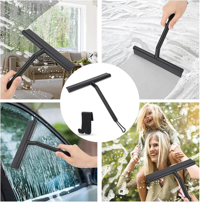 Silicone Squeegee Streak Free Cleaning Shower Squeegee For Glass Bathroom Shower Doors Mirrors Tiles Car Windows