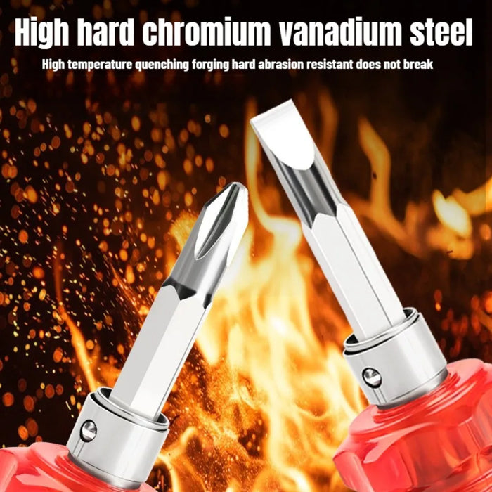 Short Screwdriver Flat Head Cross-Head 2-in-1 Set Small screwdriver For Narrow Spaces Repairing Sewing Machines Hand Tools
