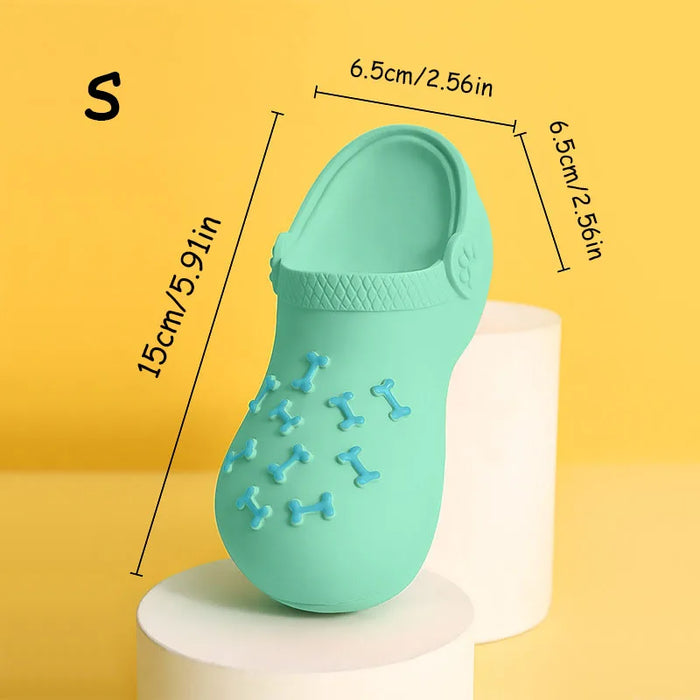 Dog Squeaky Latex Slipper Toy, Chew-Resistant Puppy Self-Play Toy for Boredom Relief, Pet Dog Chewing Supplies