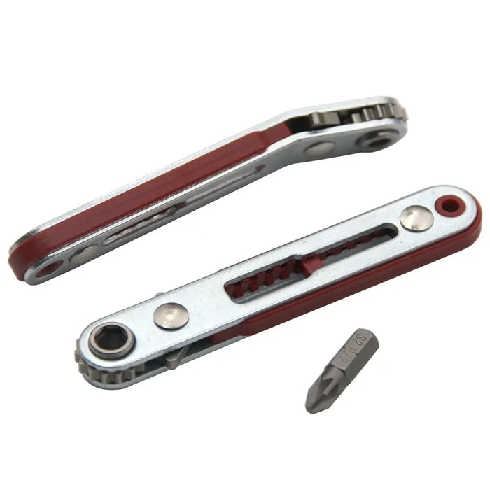 Magnetic Multifunction Bidirectional Forward & Reverse Ratchet Screwdriver Elbow Flat Head Wrench Cross Screwdriver Slotted Tool
