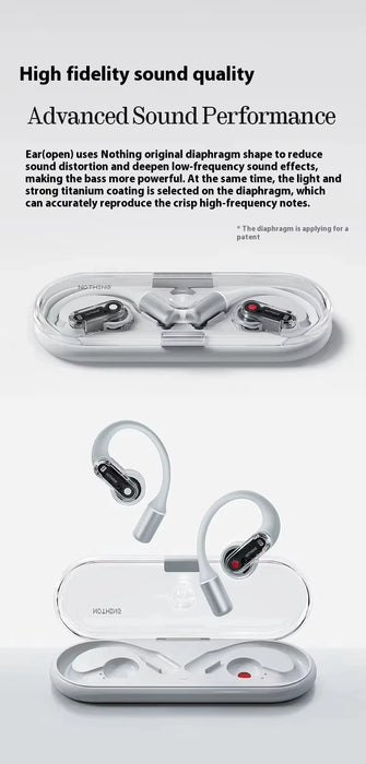 Nothing Ear Open Earphone Wireless Bluetooth Headset Hifi Sound Stereo Noise Reduction Long Battery Life Customize   Headset