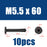 Flat Head Hex Socket Cap Self Drilling Screw Black Zinc 410 M5.5 M6.3 #12#14 Self Tapping Sheet Metal Screws 10/20pcs
