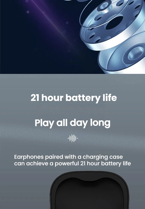 Open-Ear Earphones True Wireless Bluetooth 6.0 Ear Hooks Headphones IPX5 Waterproof Sports Earbuds LED touch  with charging box