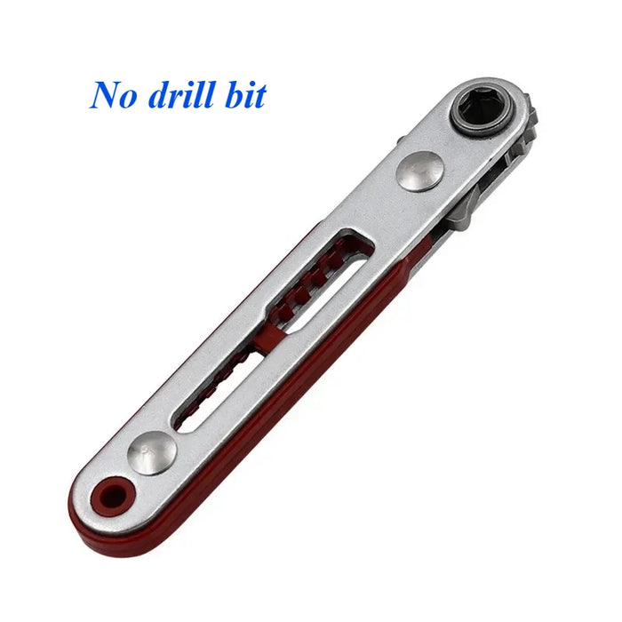 Mini Multi-function Two-way Ratchet Flat Head Elbow Flat Screwdriver Ratchet Wrench Cross-shaped Hexagonal Screwdriver Head Tool