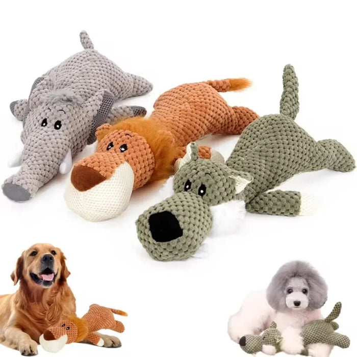 Plush Cartoon Puppy Dog Toys Pet Dog Chew Squeak Toys for Small Dogs Teeth Grinding Cleaning Are Not Easily Deformed Pet Toys