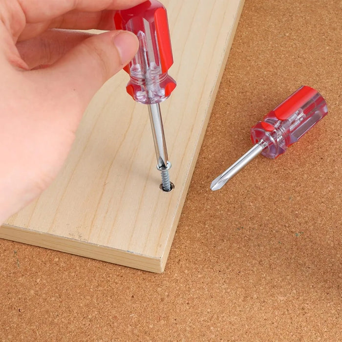 Short Screwdriver Set Flat Head and Cross-Head Mini Screw Driver for Narrow Spaces Repairing Sewing Machines Portable Hand Tools