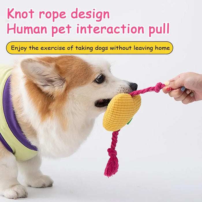 Squeak Plush Dog Toys For Small & Medium Breeds, Chew Resistant Rope To Keep Them Busy For Puppy Teething Chewing