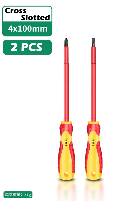 Insulated Screwdriver Slotted Cross Screwdrivers Phillips Flat Driver Electrician's Professional Maintenance Tools Hand Tool