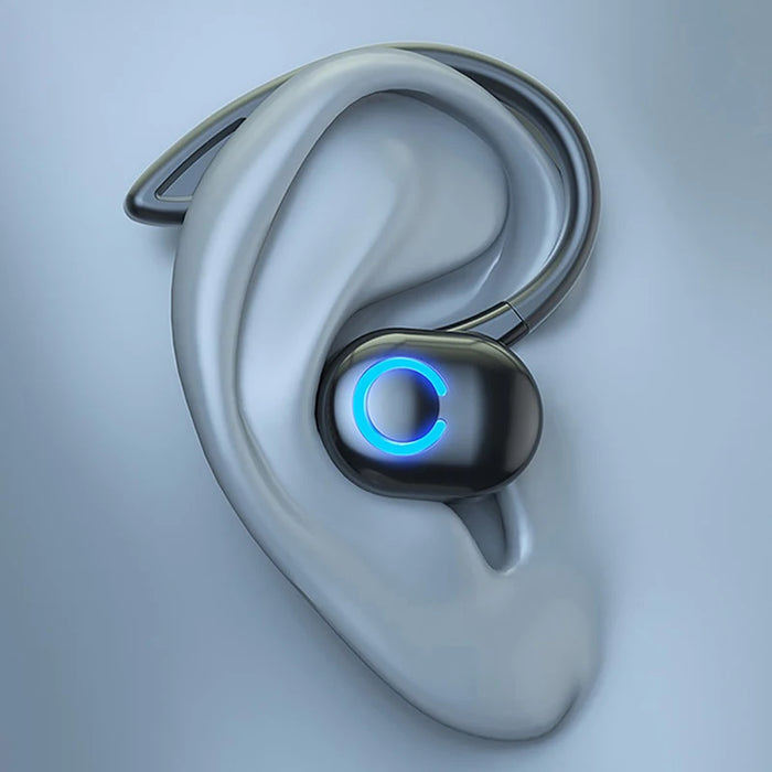 Bluetooth 5.2 Earphones Ear Hook Type Low Delay Noise Reduction Headset Single Ear Sports Business Wireless Waterproof Eaebuds