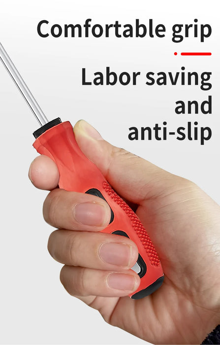 2Pcs  Multifunctional Magnetic Screwdriver Flat Head Cross Screwdriver Anti Slip Basic Manual Screw Drive Tool Household