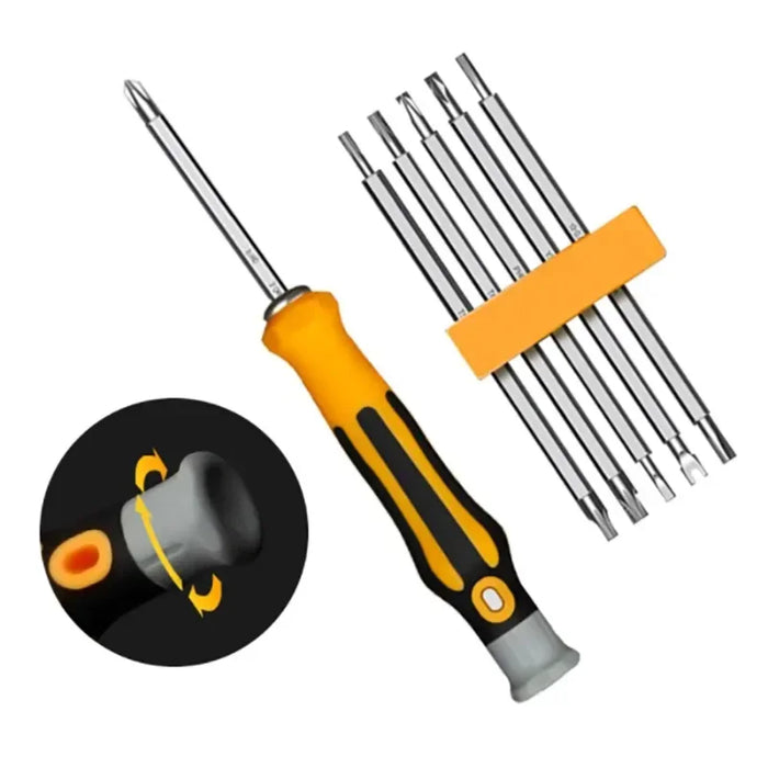 12 In 1 Magnetic Screwdriver Set Cross Flat Shaped Screwdriver Head Multifunctional Precision Handheld Maintenance Tool
