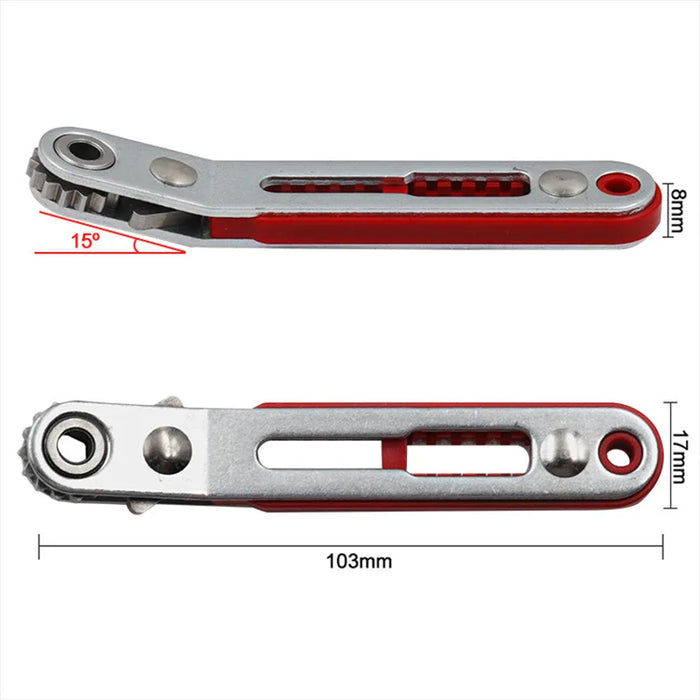 Multi-function Two-way Ratchet Flat Head Elbow Flat Screwdriver Ratchet Wrench Cross-shaped Hexagonal Screwdriver Drill Bits Too