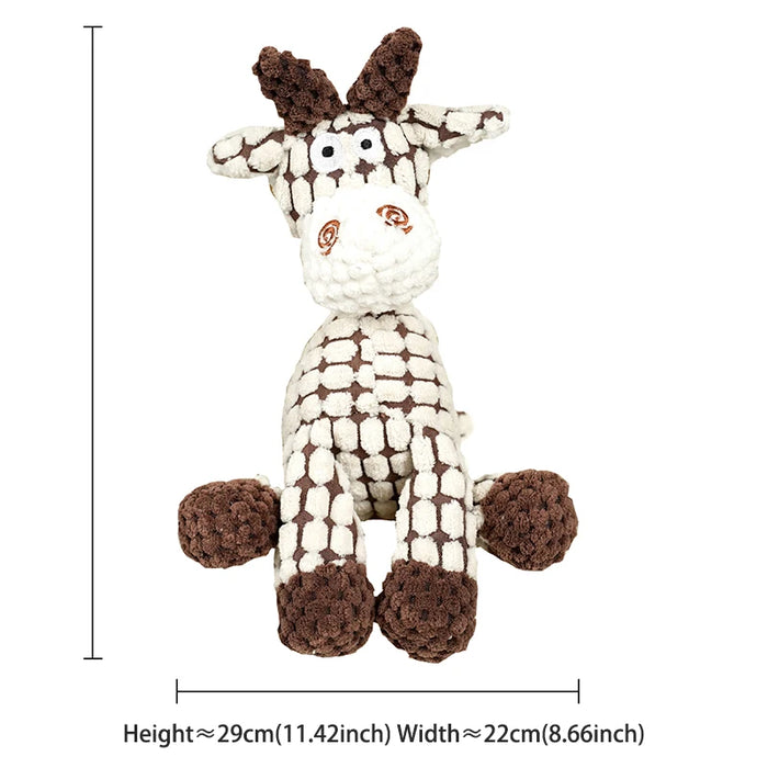 Dog Squeak Toys Plush Donkey Horse Sheep Interactive Toys For Small Medium Puppy Cat Merbau Chew Toy Lovely Dogs Accessory Safe