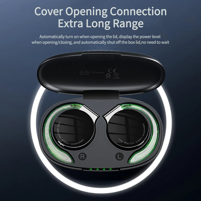 Open Ear Headphones TWS Noise Cancelling Headphones Bluetooth Earpiece Bluetooth Headset Runnning Headphones Workout Headphones
