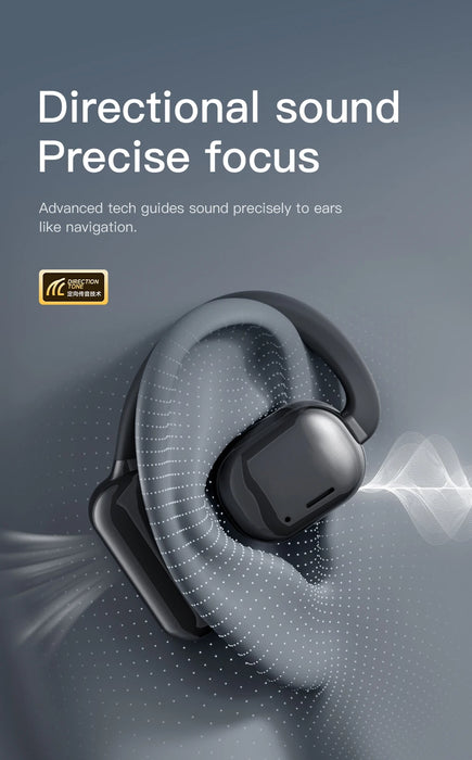 NEW HD Touch Screen Clip-on Earphones HIFI Sounds Wireless Bluetooth Headphones Noise Reduction Headset Sports Earbuds In HD Mic