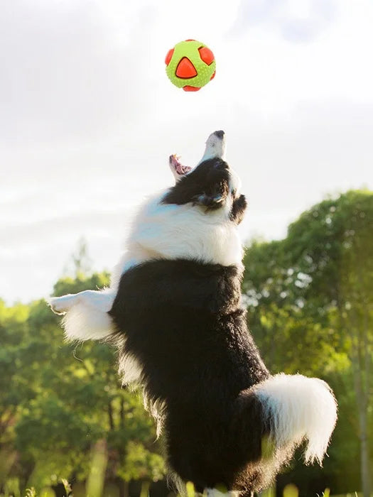 Squeaky Bounce Ball Dog Toy – Durable Chew-Resistant Toy with Sound Makers, Teething Relief Interactive Play for Boredom-Busting