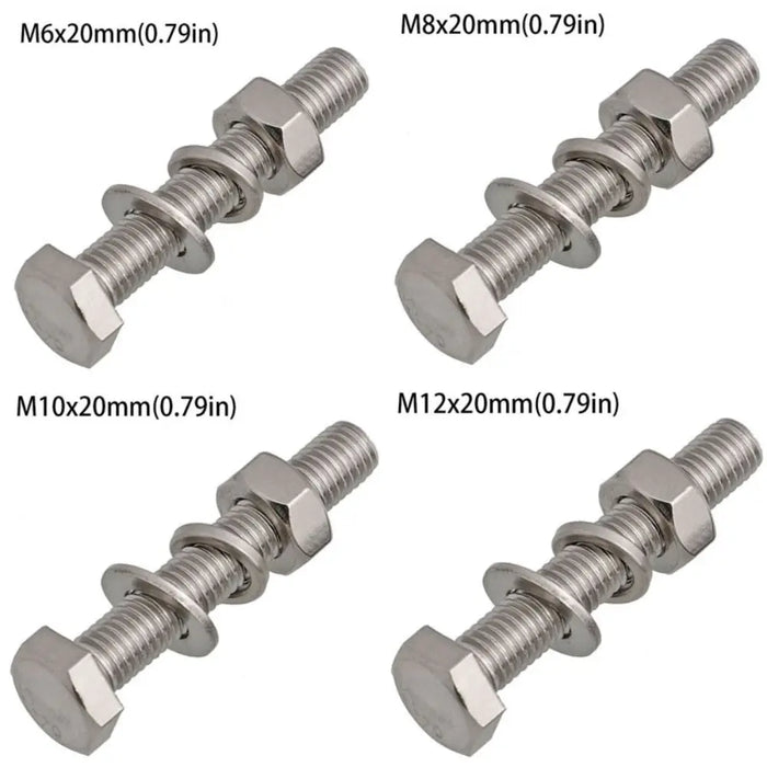 Flat Washer Hex Bolt Spring Nut Round Head 304 Stainless Steel Screw Square Neck Flange Nut Hexagon Head Screw