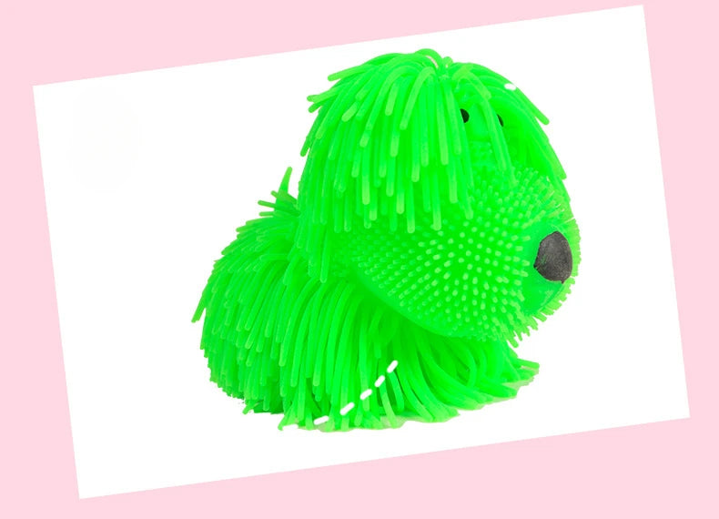 Shaggy Dog Squishy Toy Soft Glue Kawaii  Squeezable Stress Reliever Pets Colorful Small Toys Easy and Convenient Cute Gifts