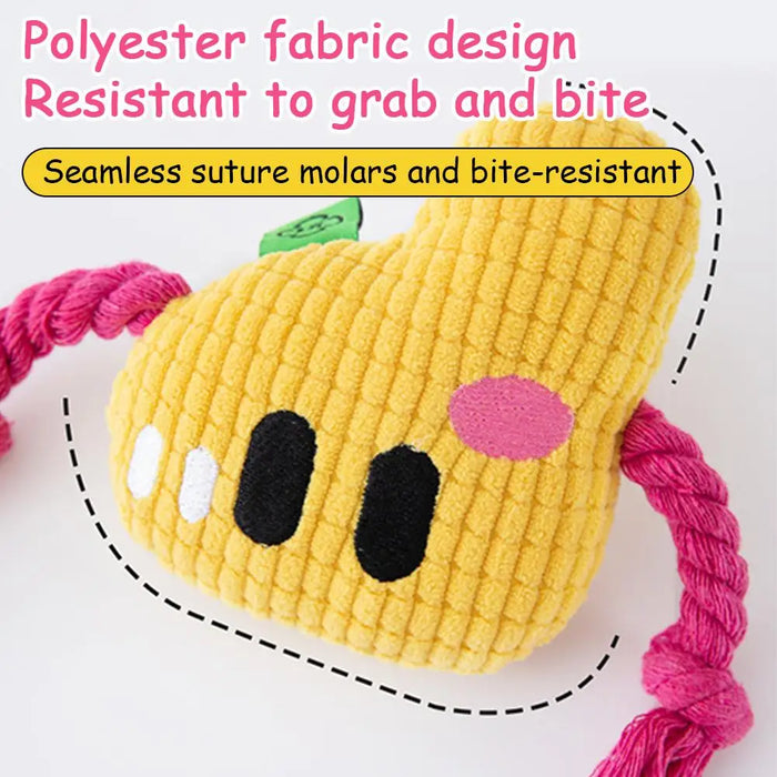 Squeak Plush Dog Toys For Small & Medium Breeds, Chew Resistant Rope To Keep Them Busy For Puppy Teething Chewing