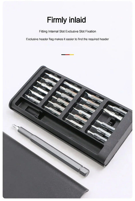 Precision Screwdriver Set 25 in 1 Screw Driver Se Hexagonal Flat Head Magnetic Screwdriver Head for Car Computer Phone Home Use
