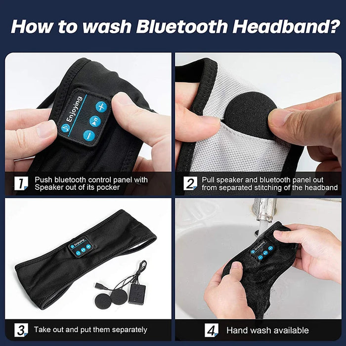Fone Bluetooth Earphones Sports Sleeping Headband Elastic Wireless Headphones Music Eye Mask Wireless Bluetooth Headset Headband