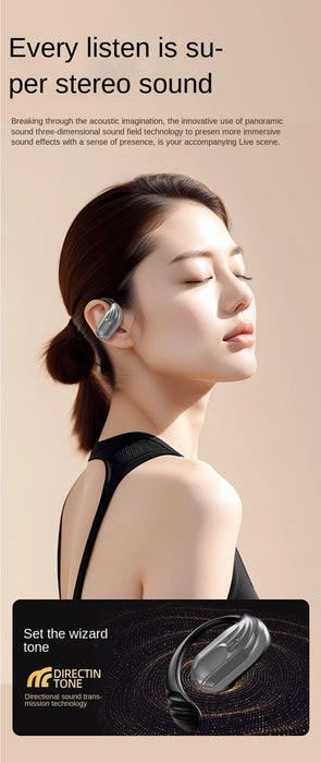 Open-Ear Earphones Bluetooth 5.4 Ear Hook Headphones HiFi Stereo True Wireless Headsets Noise Reduction Waterproof Earbuds